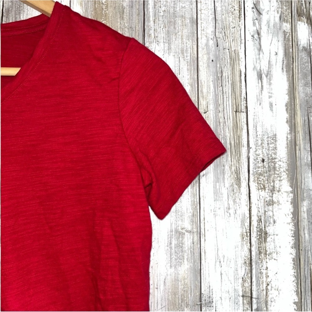 Talbots Red V Neck Tee - Picture 2 of 4